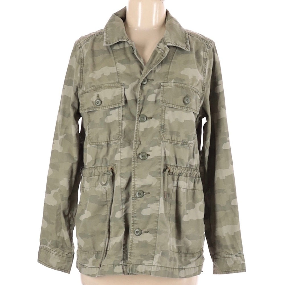 American Eagle | Light Green Camo Print Utility Jacket